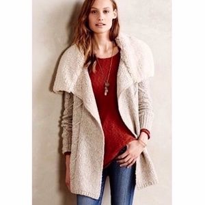 Anthro Sleeping on Snow Bondurant Sherpa Cardigan